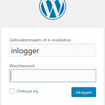 inlogscherm wordpress