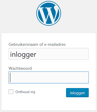 inlogscherm wordpress